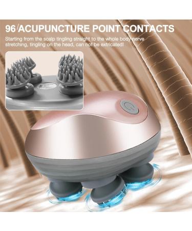 EBKCQ Head Massage Device - Wireless Scalp Massager with 3 Kneading Modes IPX7 Waterproof for Hair Growth & Stress Relief - Buy Online on GoSupps.com