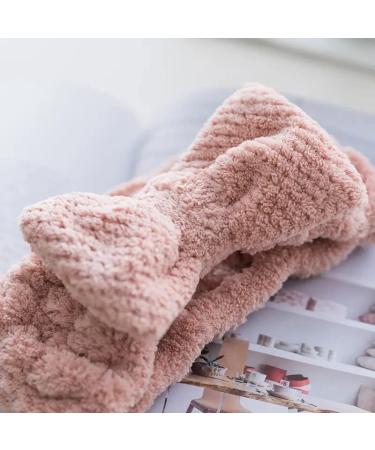 3 Pack Spa Headband for Women - Face Washing Makeup Hair Holder - Bowtie Beauty Band in White Pink Gray - Buy Online on GoSupps.com