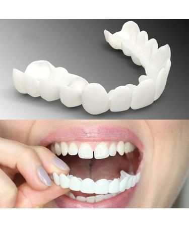 2 PCS Temporary Dentures Teeth for Women and Men - Perfect Fake Teeth to Cover Imperfections in Upper and Lower Jaw - Buy Online on GoSupps.com