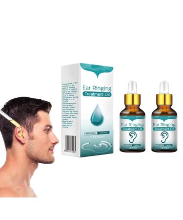 Knhorfad Japanese Ear Ringing Treatment Oil 10ml Tinnitus Ear Drops Tinnitus Drops Relief for Ringing Ears for Tinnitus Relief Ear Noise and Sensitivity to Sound - Adults Kids & Pets Safe (2Pcs)