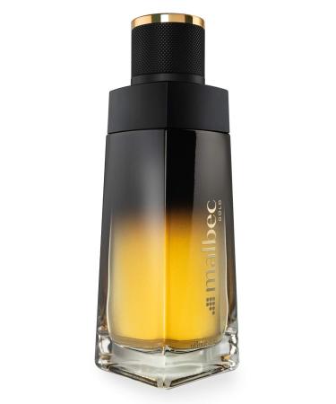 Malbec Exquisite Gold Eau de Toilette By O Botic rio Cologne For Men Long Lasting Men's Fragrance French Oak Barrel-Aged Red Wine & Amber Scent 3.4 Ounce