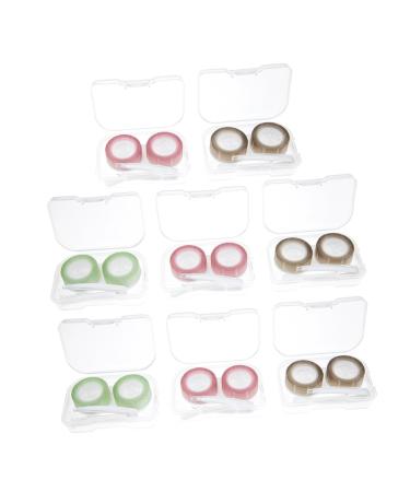Gatuida 16 StK contact lens container portable lens container case address book travel accessories transparent contact holder practical contactsui universal bracket travel