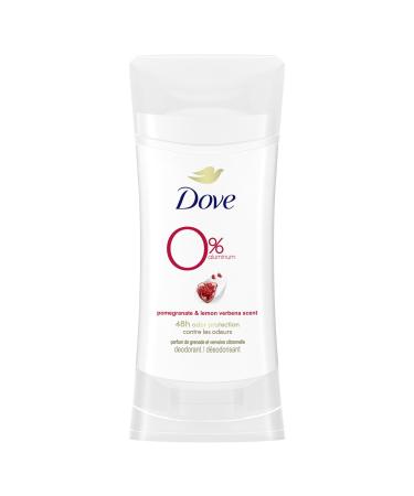 Dove 0% Aluminum Deodorant Stick Non-irritating Deodorant for Underarm Care Pomegranate and Lemon Verbena Kindest Aluminum free Deodorant 2.6 oz Pomegranate and Lemon Verbena 2.6 Ounce (Pack of 1)