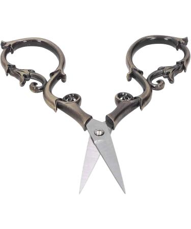 Retro Scissors Stainless Steel Gourd Shape DIY Vintage Small Embroidery Cutting Tools Bronze - Buy Online on GoSupps.com