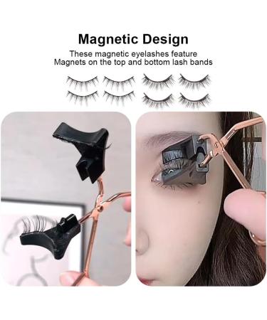 Magnetic False Eyelash Eyelashes Short Set with 2 Pairs Magnetic False Eyelashes for Parties Natural Lashes for Weddings Birthday Gifts(size:A) - Buy Online on GoSupps.com