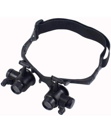 Lightweight Magnifying Glass with Led Light 10 Times 15 Times 20 Times 25 Times High-Definition Binocular Head-Mounted Magnifier Used for Repaiclocks and Reading Lofty Ambition - Buy Online on GoSupps.com