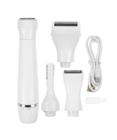 VOCOSTE 1 Set Electric Shaver Women 4 in 1 Ladies Shaver for Body Hair White