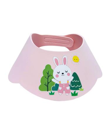 Shower Cap For Kids Toddler Bath Visor Washing Hair Water Resistant Custom Shampoo Shield Ear Protection Head Eye Cover For Washbasin pink