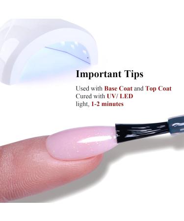 Ozzeal Jelly Gel Nail Polish 15ML Light Pink Gold Glitter Shimmer Neutral Sheer Nude Gel Polish Soak off UV LED Light Iridescent Translucent Sparkly Nail Gel Polish for Nail Art DIY Manicure Jelly Light Pink-gold Glitter - Buy Online on GoSupps.com