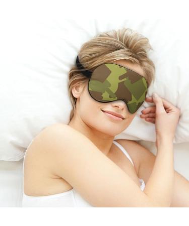 Middle Finger Camouflage Sleep Mask - Adjustable Strap, Blocks Light for Night Travel Nap | Men's Women's Blindfold Eye Cover - Buy Online on GoSupps.com