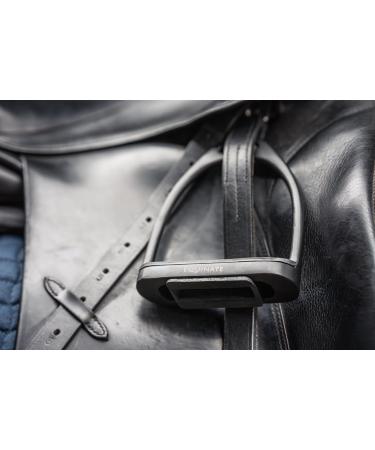 Equinate Stirrups Midway 10cm Black Matt - Anti-Slip Rubber Tread for Adults & Children - Set of 2 - International Shipping Available - Buy Online on GoSupps.com