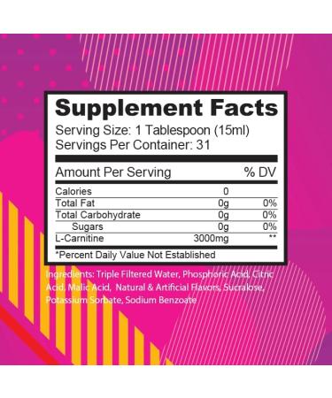 L-Carnitine Liquid Fat Metabolizer 3000mg by AP Regimen | Zero Calories, Carbs, Sugars | Stimulant-Free, Keto-Friendly | 16oz - Berry Gusher - Buy Online on GoSupps.com