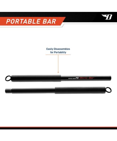 Professional Resistance Exercise Bar Kit - 36" Lightweight with 6 Accessories 20/30/40lb Bands Door Anchor & Straps for Home Training - Buy Online on GoSupps.com