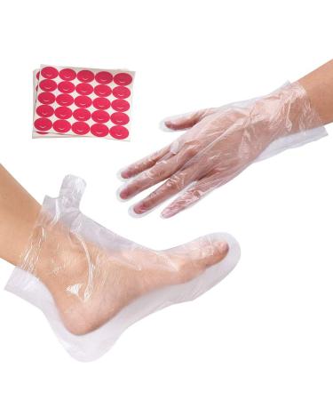 200 Pcs Paraffin Wax Bath Liners Hands & Feet - Plastic Cozy Hand Foot Covers Disposable Therapy Bags for Foot Pedicure Hot Spa Wax Treatment Foot Covers Bags 200pcs Foot Covers and Gloves