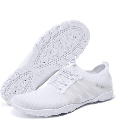 Racqua Quick Dry Aqua Shoes for Men and Women - Lightweight Barefoot Swim Beach Shoes - Size 8 Women/7 Men - HD131-White - Buy Online on GoSupps.com