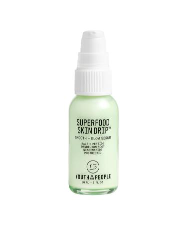 Youth To The People Superfood Skin Drip Smooth + Glow Barrier Face Serum - with Kale Peptide Niacinamide Ceramides - Strengthens Skin Barrier + Evens Skin Tone - Vegan Cruelty-Free (1 fl oz)