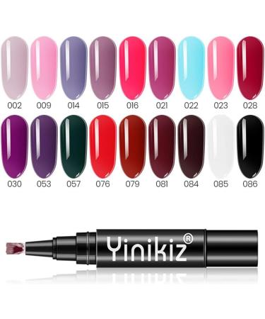 LICHENGTAI One Step Gel Nail Polish Pen 3 in 1 Nail Polish Pen UV Nail Gel Painting Pen No Base Top Coat Need Nails Art Tool Soak Off Gel Ideal for Home and Professional Manicure 086 - Buy Online on GoSupps.com