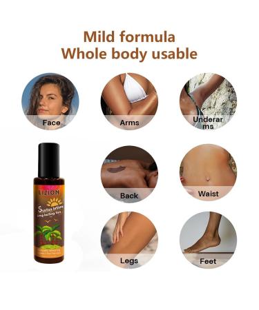 Natural Sunless Tanning Lotion Whole Body Self Tanner Moisturize the Skin Multiple Plant Ingredients Mild Formula-5.29 FL.OZ - Buy Online on GoSupps.com