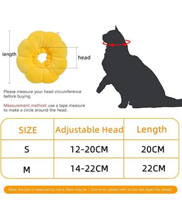 MHwan Soft Breathable Suede Cat Cone Collar | Recovery Cone for Cats | Non-Staining & Micro-Waterproof Cat Donut Collar | Anti-Licking Surgery Collar (S) Yellow - Buy Online on GoSupps.com