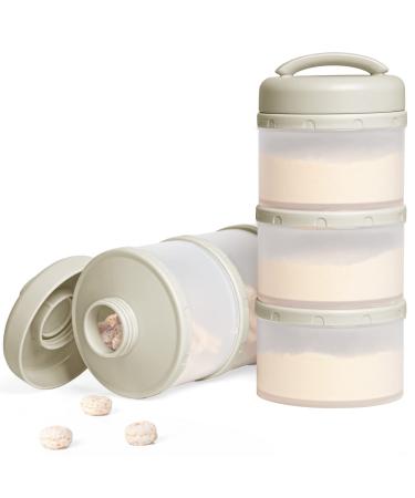 Termichy Stackable Milk Powder Dosing Box Pack of 2 (Warm Grey)