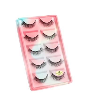 UAMOU Mink Eyelashes 10/50/100 Boxes Wispy 3D Mink Lashes Makeup Natural Long Volume False Eyelashes Bulk Faux Cils Custom Cheerfully (Color : 5 Pairs X09CS Size : 50 Boxes)