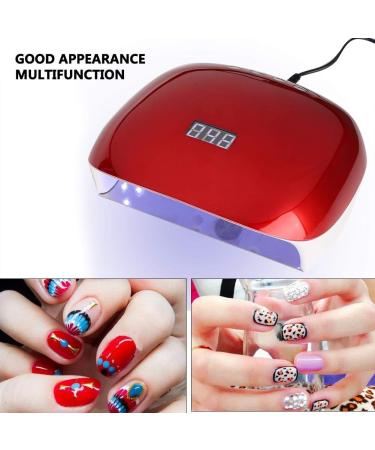 Brnoo UV Lamp Nail Dryer - Portable 48W LED Nail Lamp with 30 Lamps for Semi-Permanent Gel | Professional Nail Dryer with 30s/60s/90s Timer - Perfect for Home & Salon Use - Buy Online on GoSupps.com
