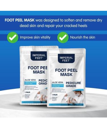 Pedicure Grade Foot Masks That Remove Dead Skin | Smooth and Soften Foot Peel mask for Dry Cracked feet Premium | Callus Removal | Imperial Feet - Buy Online on GoSupps.com