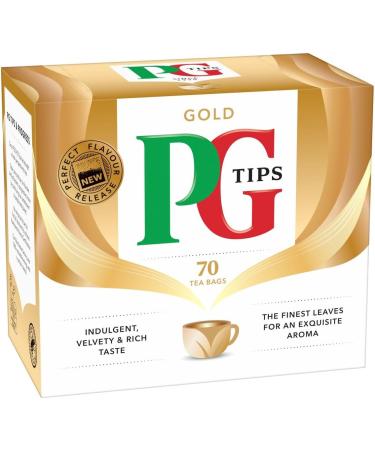 PG Tips Gold 70 Pack of 6 (Total 420 Tea Bags) Indulgent Velvety Rich Taste Black Tea Finest Tea leaves - Buy Online on GoSupps.com