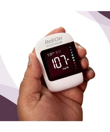 ReliOn Platinum Starter Kit | Wireless Blood Glucose Meter with 50 Test Strips, Lancing Device, and Lancets | Carrying Case Bundle + Look After Your Diabetes Guide - 1 Pack (50 Test Strips) - Buy Online on GoSupps.com