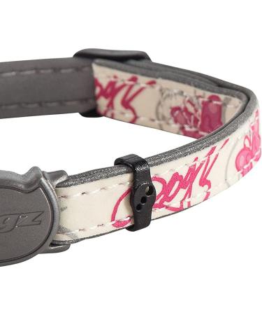 Shop ROGZ CB09-K Reflective Glow-in-the-Dark Cat Collar - White/Pink Size S | International Shipping Available - Buy Online on GoSupps.com