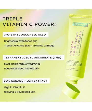 Krishva Hy-phen Brightening Face Moisturizer with THD- 20% Kakadu Plum Highly Stable Vitamin C| 3% Niacinamide- Dark Spots & Pigmentation | All Skin Type -50ml - Buy Online on GoSupps.com