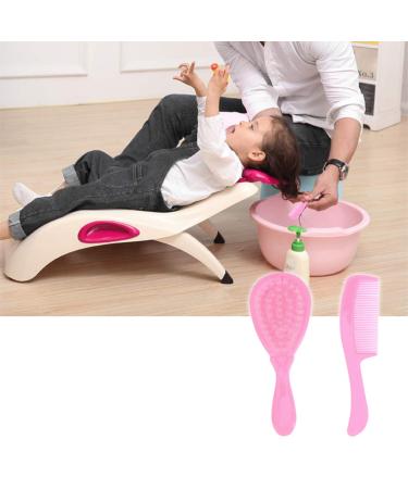 HEALLILY Kids Comb & Brush Set - Pink | Gentle Hair Grooming for Newborns, Infants, Toddlers - Buy Online on GoSupps.com