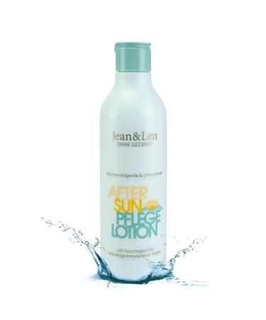 Jean & len after sun care lotion has a skin -calming & refreshing effect with aloe vera & vitamin E up to 24 hours of moisture for sun -stressed skin without parabens & silicones apr s sun vegan 250 ml - Buy Online on GoSupps.com
