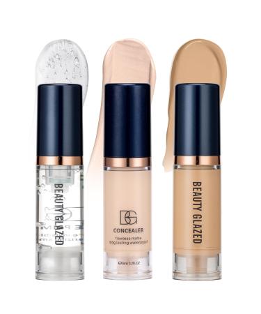 SONGVISON Foundation 3 combinations: primer + concealer + liquid makeup base long-lasting makeup base with medium to full coverage Soft Matte Oil Control makeup base