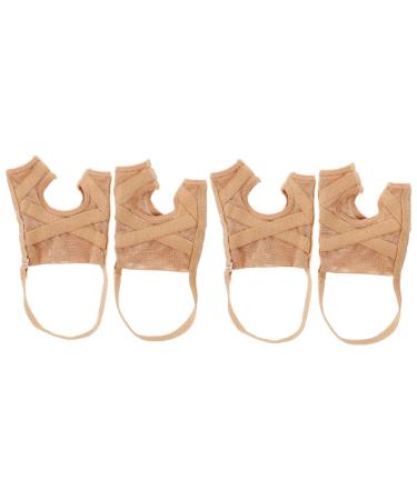 Sosoport 2 Pairs Toe Orthosis Bunion Pad for Men Bunion Cushion Bunion Pad for Women Toe Separators for Women Hammertoe Brace Bunion Splint Hammertoe Pad Feet Care Products for Women Cloth 15.00X8.50X1.00CMx2pcs Light Brownx2pcs