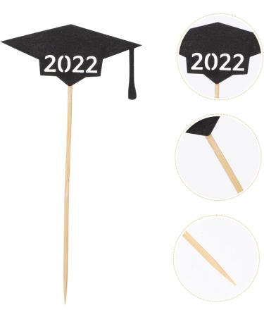 Vaguelly 30pcs 2022 2022 Cake Inserts Cake Ornament Cupcake Topper Capacillos Para Cupcake Graduation Cap Decorations Mini Paper Cups Graduation Cake Decor Baking Paper Bamboo Stick - Buy Online on GoSupps.com