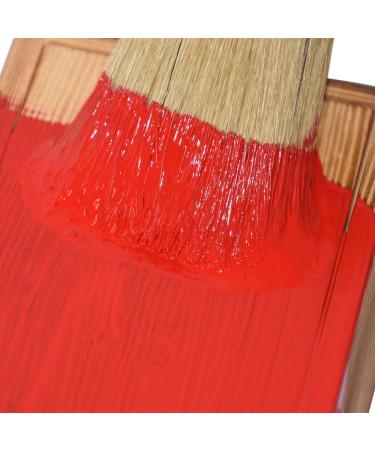 Large 2-in-1 Chalk and Wax Paint Brush | Round Natural Bristles for Furniture, Stencils, Home Decor | DIY Wood Projects Tool with Wax Finishing - 1 Pack - Buy Online on GoSupps.com