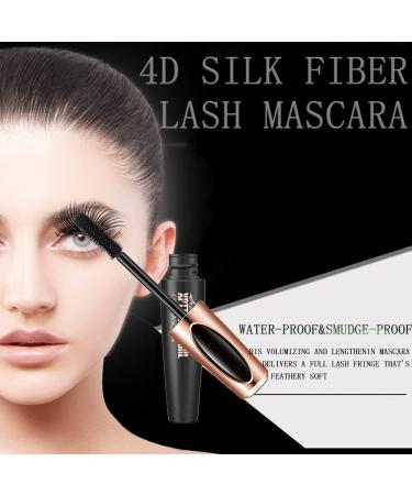 4D Silk Fiber Black Mascara 2 Pack - Voluminous & Lengthening, Waterproof & Smudge-Proof - Buy Online on GoSupps.com