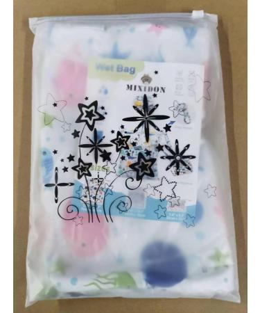 MIXIDON Wet Bag Waterproof Wet Dry Bag for Swimsuits Cloth Nappy Wet Bag Outdoor Organiser Bag for Baby Items Wet Dry Clothes Bag Pattern 6 - Buy Online on GoSupps.com