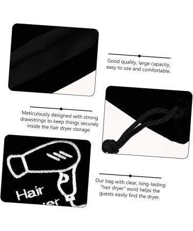 Baluue 6 Pcs Hair Dryer Storage Bag Hair Dryer Bag Hotel Hair Dryer Pouch Jewels for Hair Black Flannel - Buy Online on GoSupps.com