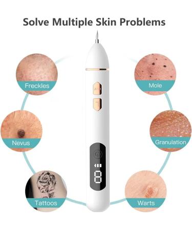 Skin Tag Removal Pen | Portable Mole & Wart Remover Tool with 9 Strength Levels | LED Display & Light | Home Use Spot & Freckle Removal - Buy Online on GoSupps.com