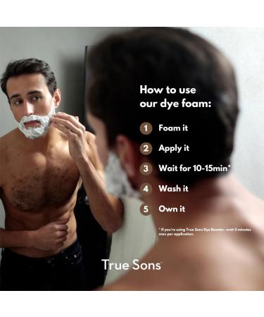True Sons Men's Hair Dye Kit - Instant Dye Booster Applicator - Natural Look - Dark Brown (Pack of 3) - Buy Online on GoSupps.com