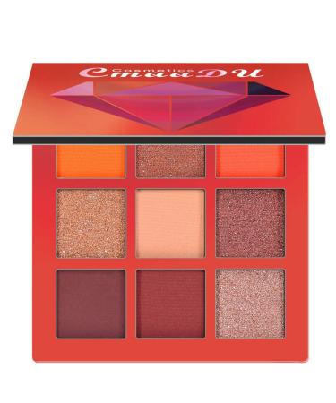 LoveLeiter Cosmetic Matte Eyeshadow Cream Palette Shimmer Palette Shimmer Set 9 Colors Pressed Eyeshadow Smokey Shimmer Eyeshadow Pigments Powder Makeup