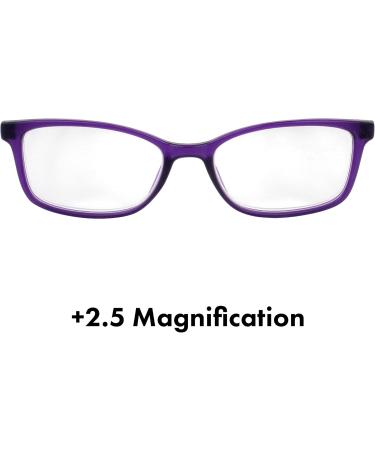 Shop Birdz Eyewear BPA Free Readers | Non-Carcinogenic Purple Frame Reading Glasses 2.5x Magnification - International Shipping Available - Buy Online on GoSupps.com