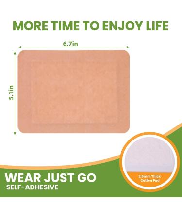 10 Pcs Castor Oil Pack Wrap - Self Adhesive High Absorbent Organic Cotton Flannel for Effective Wellness | No Wash Anti Oil Leak Design for Men Women Kids - Buy Online on GoSupps.com
