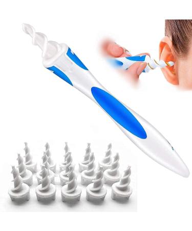 Q Grips Ear Wax Removal 2025 Q Grips Earwax Removal Tool Spiral Ear Wax Removal Tool Reusable Earwax Removal Kit Safe Soft Ear Cleaner with 16 Pcs Soft Replacemen
