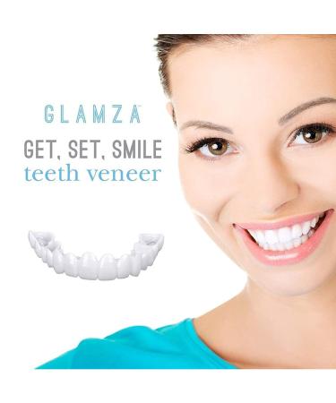 Brigtviee 1 pairs smile smile teeth immediately veneer cosmetic veneers teeth above and below temporary prostheses teeth veneers temporary dentures false teeth for men women