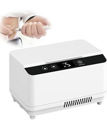 Double Layer Medication Refrigerator Portable Medical Insulin Cooler Organizer Box LED Display Diabetic Medical Travel Case With Alarm System Outdoor Emergency Triple battery