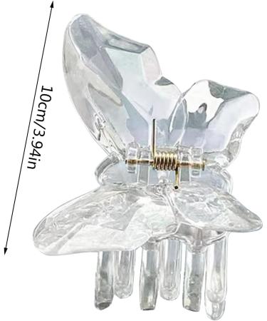 AJOIDR Transparent Butterfly Shape Hair Claw Side Braids Woman Skincare Makeup Washing Face Hair Clip Wedding Party Hair Claw Green - Buy Online on GoSupps.com