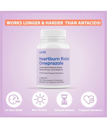 Curist Omeprazole 20mg Tablets - 42 Count | Delayed-Release Acid Reflux Medicine - Buy Online on GoSupps.com